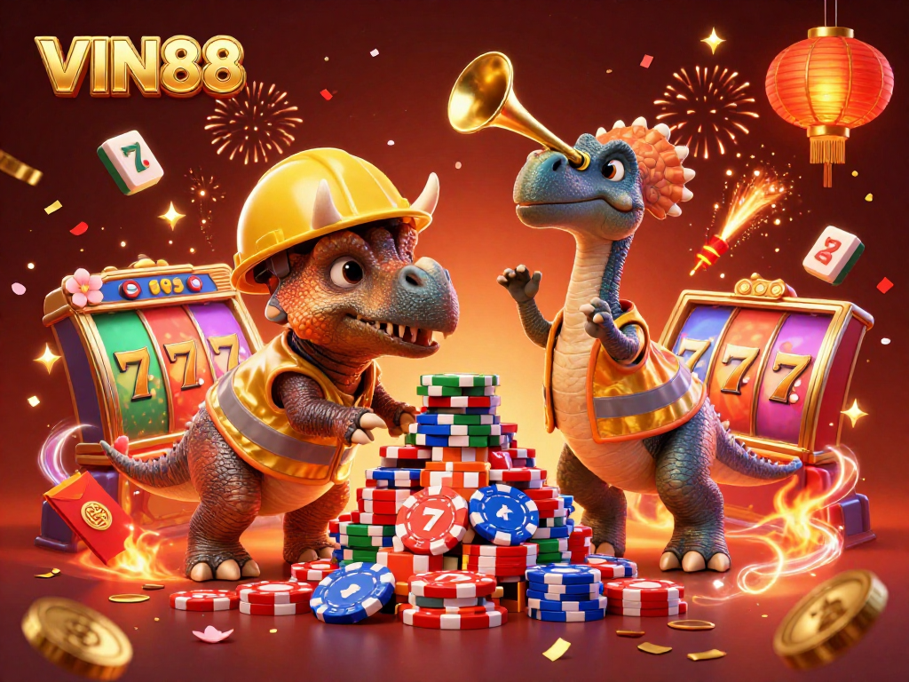 Experience the thrill of slots with VIN88 in this vibrant celebration of luck and gaming.